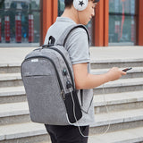 New USB Charging Casual Backpack Business Printed Backpack Computer Bag Multifunctional Anti-Theft Package Men's and Women's Schoolbags