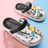 HOOMBOX Children's Hole Shoes Summer Kid's Cartoon Children's Medium and Large Children's Boy's Beach Shoes Indoor Sandals Non-Slip Soft Bottom Slippers