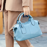 Stylish Solid Color Leather PU Handbag - Luxuriously Soft, Durable Crossbody Bag for Women - Ideal for Office & Work Chic