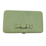 Chic Phone Wallet with Bow Accent - Convenient Card Slots & Secure Zipper Pocket - Versatile Accessory for Daily Use