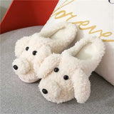 Slippers Slipper Womens Winter Warm Home Kawaii Cartoon Plush Contton Indoor Funny Cute Teddy Bear Fuzzy House Floor Shoes Female  FWBV