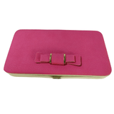 Chic Phone Wallet with Bow Accent - Convenient Card Slots & Secure Zipper Pocket - Versatile Accessory for Daily Use