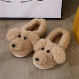 Slippers Slipper Womens Winter Warm Home Kawaii Cartoon Plush Contton Indoor Funny Cute Teddy Bear Fuzzy House Floor Shoes Female  FWBV