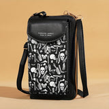 Spooky Ghost Skull Crossbody Bag - Halloween Zippered Style - Gothic Phone Purse with Secure compartments for Fashion-Forward Witches