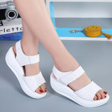 HOOMBOX New Women's Summer Sandals Genuine Leather Platform Muffin Sandals Women's Fashion Student Women's Casual Shoes Generation