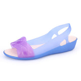 HOOMBOX Spring and Summer New Jelly Shoes Women's TPU Wedge Non-Slip Jelly Slippers Fashion Hole Sandals