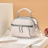 Chic Faux Leather Mini Crossbody Bag – Stylish Solid Color, Secure Zipper, Versatile Shoulder Bag & Elegant Coin Purse