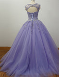 Hoombox Gorgeous Quinceanera Dresses with Applique and Beadings, Purple Formal Gowns