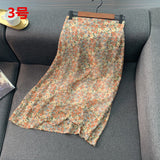 Hoombox Empire Skirts Women Retro Chic Fashion Soft Chiffon Summer Vacation Ladies Clothing Hot Sale Popular Floral Korean Femme Skirt