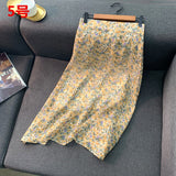 Hoombox Empire Skirts Women Retro Chic Fashion Soft Chiffon Summer Vacation Ladies Clothing Hot Sale Popular Floral Korean Femme Skirt