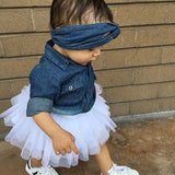 Hoombox   Baby Girl Summer Clothing Sets Baby Girls Clothes Denim Shirt Top +Tutu Skirts+Headband 3pcs Outfits Sets