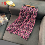 Hoombox Empire Skirts Women Retro Chic Fashion Soft Chiffon Summer Vacation Ladies Clothing Hot Sale Popular Floral Korean Femme Skirt