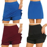 Hoombox S-4Xl Skirt Ladies Large Size High Waist Slim Slimming Short Skirt A-Line Shorts Tennis Sports Short Skirt Women