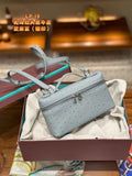 hoombox Lp19 New Lunch Box Bag Ostrich Leather Gigi Same Style Loro * Piana Bag Shoulder Crossbody Cosmetic Bag Women