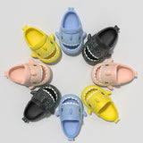 HOOMBOX Children's Shark Luminous Slippers Summer Boys and Girls Non-Slip Soft Bottom Cartoon Cute Child Beach Shoes Baby Hole Shoes