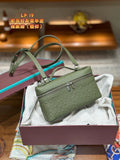 hoombox Lp19 New Lunch Box Bag Ostrich Leather Gigi Same Style Loro * Piana Bag Shoulder Crossbody Cosmetic Bag Women