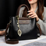 hoombox Genuine Leather Bag Female  Ladies New Bag Outdoor All-Matching Large Capacity Portable Women Bag Mother Crossbody Bag for Middle-Aged People