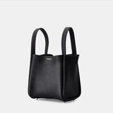 hoombox  Songmont Medium and Small Size New Lock Vegetable Basket Series Cowhide Large Capacity Commuter Portable Bucket Bag Women's Bag