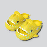 HOOMBOX Children's Shark Luminous Slippers Summer Boys and Girls Non-Slip Soft Bottom Cartoon Cute Child Beach Shoes Baby Hole Shoes