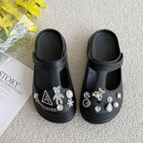 HOOMBOX New Eva Children's Slippers Summer Cute Cartoon DIY Sandals Soft Bottom Parent-Child Eva Sandals Children Hole Shoes