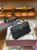 hoombox Lp19 New Lunch Box Bag Ostrich Leather Gigi Same Style Loro * Piana Bag Shoulder Crossbody Cosmetic Bag Women