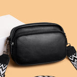 hoombox  First Layer Cowhide Bag Women's  New Fashion Simple Lychee Pattern Shoulder Bag Texture Genuine Leather Crossbody Small Square Bag