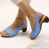 HOOMBOX Foreign Trade plus Size European and American New 2022 Spring and Summer Peep Toe Beach High Heel Wedge Women's Sandals Women's Shoes