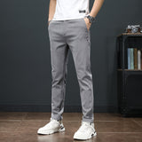 HOOMBOX New Spring and Summer Men's Casual Pants Men Handsome Korean Style Baggy Jogger Pants Stretch Sports Youth Long Pants Men