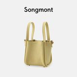 hoombox  Songmont Medium and Small Size New Lock Vegetable Basket Series Cowhide Large Capacity Commuter Portable Bucket Bag Women's Bag