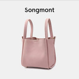 hoombox  Songmont Medium and Small Size New Lock Vegetable Basket Series Cowhide Large Capacity Commuter Portable Bucket Bag Women's Bag