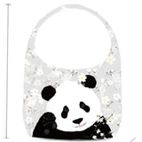 hoombox  Panda Original Shoulder Bag Niche Floral Twill Oxford Cloth Bag Summer Cartoon Cute