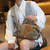 hoombox Genuine Leather Women's Bag High-Grade  Popular HOTan and NEWn Retro Shoulder Bag Togo First Layer Cowhide Portable Messenger Bag