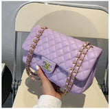 hoombox  Cross-Border New Arrival Women's Bag  New Simple Fashion Diamond Chanel's Style Shoulder Messenger Bag Small Square Bag Bags