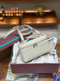 hoombox Lp19 New Lunch Box Bag Ostrich Leather Gigi Same Style Loro * Piana Bag Shoulder Crossbody Cosmetic Bag Women