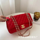 hoombox  Cross-Border New Arrival Women's Bag  New Simple Fashion Diamond Chanel's Style Shoulder Messenger Bag Small Square Bag Bags