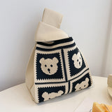 hoombox  In Stock Portable Knitted Bag Fashionable All-Match Tote Bag Promotional Conference Gift Knitted Bag Can Be Formulated