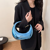 hoombox  This Year's Popular Bag for Women  New European and American Fashion Candy Color Western Style Wrist Glossy Acrylic Dumpling Bag