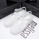 HOOMBOX Melisa New Melisa Roman Sandals Closed Toe Woven Hollowed Retro Women's Shoes Simple Style