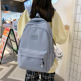 Mori Style Large Capacity High School and College Student Schoolbag Women's Simple All-Match Ins University Style Backpack Women's Computer Backpack