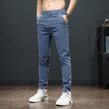 HOOMBOX New Spring and Summer Men's Casual Pants Men Handsome Korean Style Baggy Jogger Pants Stretch Sports Youth Long Pants Men