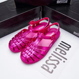 HOOMBOX Melisa New Melisa Roman Sandals Closed Toe Woven Hollowed Retro Women's Shoes Simple Style