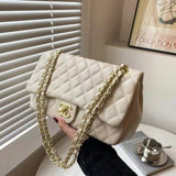 hoombox  Cross-Border New Arrival Women's Bag  New Simple Fashion Diamond Chanel's Style Shoulder Messenger Bag Small Square Bag Bags