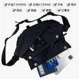 Fashion Brand Men's Functional Crossbody Bag Waterproof iPad Multifunctional Chest Bag Men's Lightweight Motorcycle Trendy Cool Single-Shoulder Bag