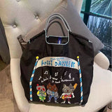 hoombox  High round Rabbit Year Same Style Internet Popular Embroidery Shopping Bag Portable Crossbody Shoulder Bag Nylon Waterproof Portable Hand Bag