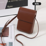 hoombox  New Fashion All-Match Vertical Small Square Bag Korean Style Shell Texture Mobile Phone Bag Commuter Messenger Bag Small Bag