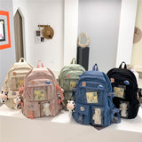 Backpack Women's New Korean Style Student Bag Elementary and Middle School Student Schoolbags Oxford Cloth Harajuku Style Backpack Foreign Trade Schoolbag