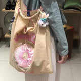 hoombox  High round Rabbit Year Same Style Internet Popular Embroidery Shopping Bag Portable Crossbody Shoulder Bag Nylon Waterproof Portable Hand Bag