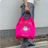 hoombox  High round Rabbit Year Same Style Internet Popular Embroidery Shopping Bag Portable Crossbody Shoulder Bag Nylon Waterproof Portable Hand Bag