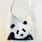 hoombox  Panda Original Shoulder Bag Niche Floral Twill Oxford Cloth Bag Summer Cartoon Cute