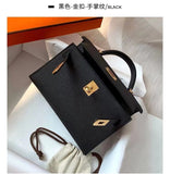 hoombox Genuine Leather Women's Bag Second Generation Kelly Bag High-Grade Exquisite Handbag All-Match Shoulder Messenger Bag Kelly Bag